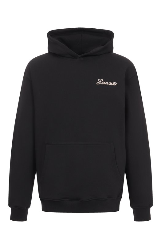 Хлопковое худи Laneus F5LAMAHS317 Чёрный F5LAMAHS317