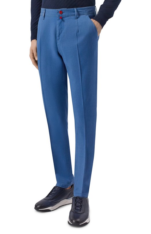Шерстяные брюки Kiton UPR001RK0615H Синий  UPR001RK0615H Фото 3