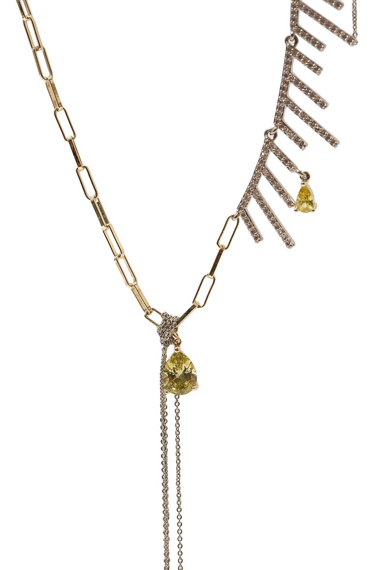 Женское колье mystery mist CAVIAR JEWELLERY желтого цвета, арт. MM009 | Фото 3 (Материал: Металл; Региональные ограничения белый список (Axapta Mercury): Не проставлено; Нос: Не проставлено)