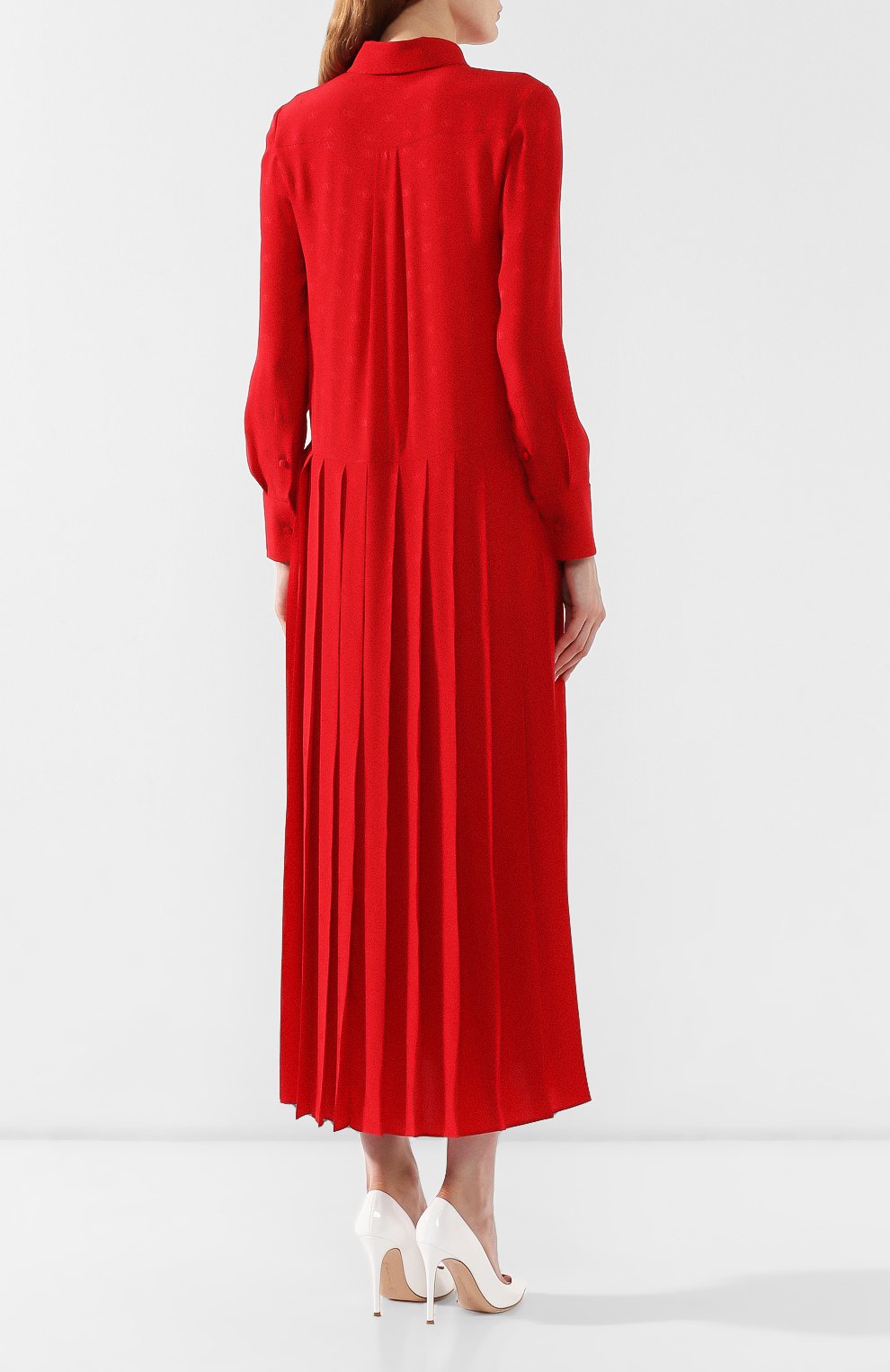 Шелковое платье VALENTINO красного цвета по цене 497500 руб., арт. SB3VAN354N6, фото 4 Шелковое платье VALENTINO, арт. SB3VAN354N6, фото 4