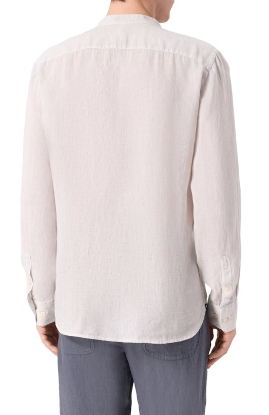 Льняная рубашка 120% Lino 33ALIM1159/0115/S00 Серый  33ALIM1159/0115/S00 Фото 4