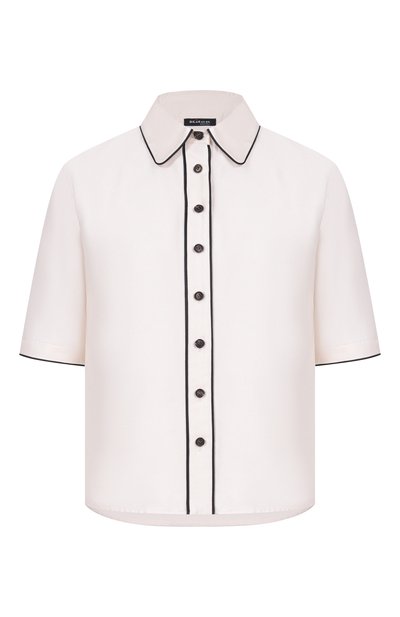 Женская рубашка из хлопка и шелка KITON, арт. D61462K09R19