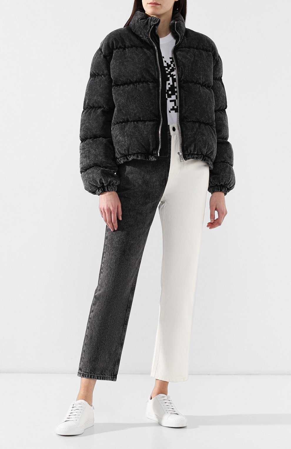Джинсовый пуховик ALEXANDER WANG темно-серого цвета по цене 52150 руб., арт. 4D992343DL, фото 2 Джинсовый пуховик ALEXANDER WANG, арт. 4D992343DL, фото 2