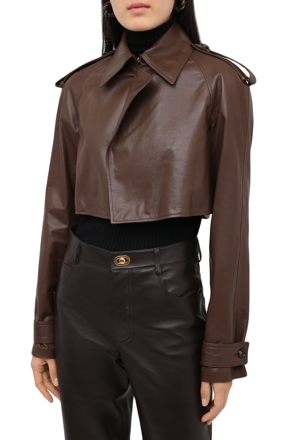 Кожаный тренч BOTTEGA VENETA, арт. 640244/V06E0, фото 6