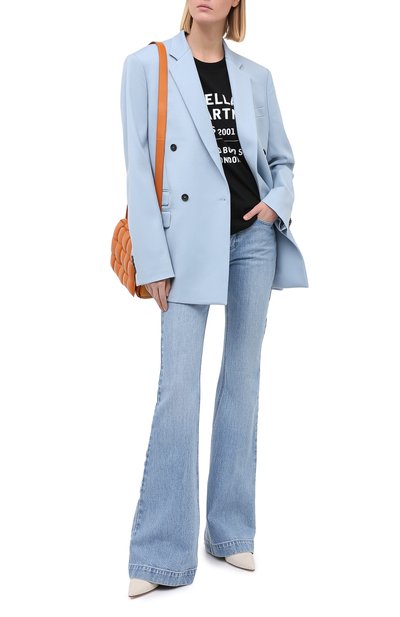 Шерстяной жакет STELLA MCCARTNEY голубого цвета по цене 121500 руб., арт. 601835/SPA03, фото 2 Шерстяной жакет STELLA MCCARTNEY, арт. 601835/SPA03, фото 2