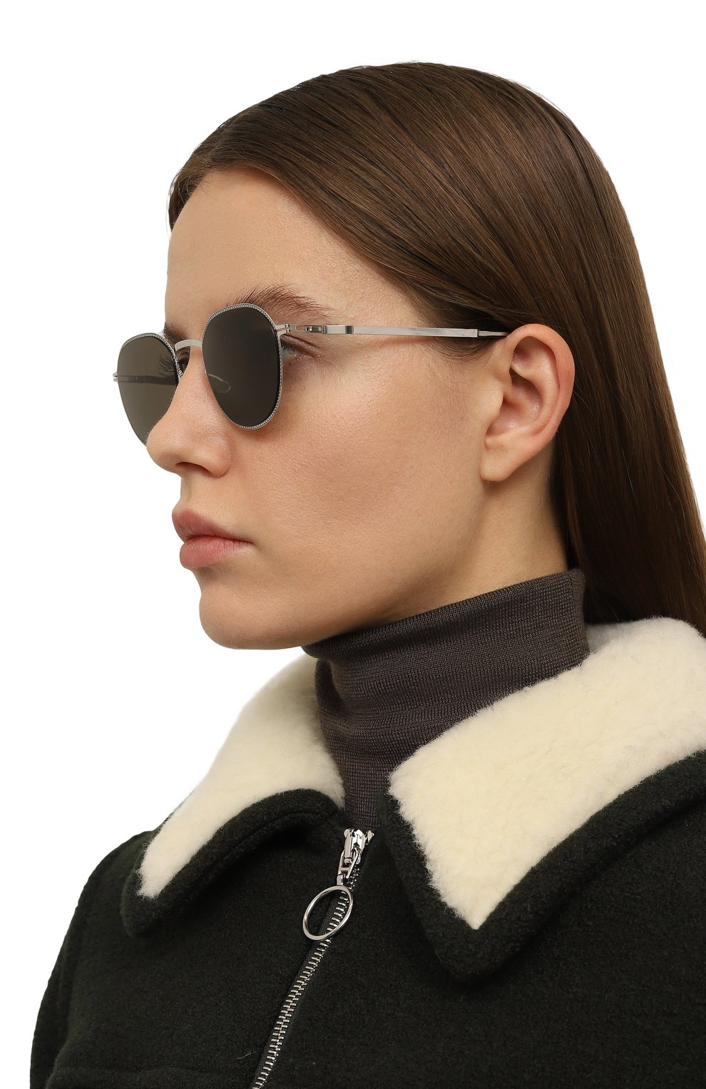 Солнцезащитные очки MYKITA серебряного цвета по цене 59950 руб., арт. TALVI/052, фото 2 Солнцезащитные очки MYKITA, арт. TALVI/052, фото 2