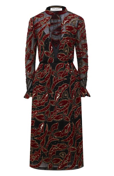 Женское шелковое платье SAINT LAURENT, арт. 619001/Y115W