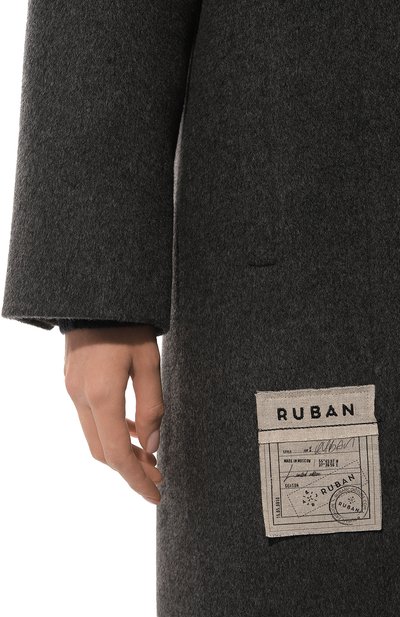 Шерстяное пальто RUBAN темно-серого цвета по цене 118600 руб., арт. RSS23-1.1.53.4, фото 5 Шерстяное пальто RUBAN, арт. RSS23-1.1.53.4, фото 5