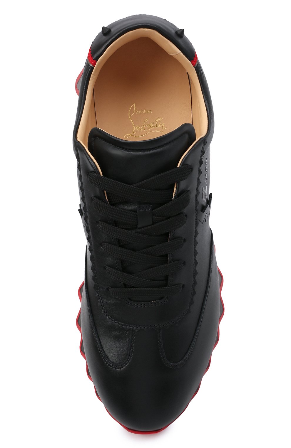 Кожаные кроссовки loubishark CHRISTIAN LOUBOUTIN черного цвета по цене 94350 руб., арт. 3210983/L0UBISHARK FLAT, фото 5 Кожаные кроссовки loubishark CHRISTIAN LOUBOUTIN, арт. 3210983/L0UBISHARK FLAT, фото 5