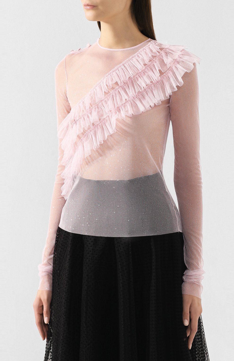 Блузка PHILOSOPHY DI LORENZO SERAFINI розового цвета по цене 23550 руб., арт. A0208/7138, фото 3 Блузка PHILOSOPHY DI LORENZO SERAFINI, арт. A0208/7138, фото 3