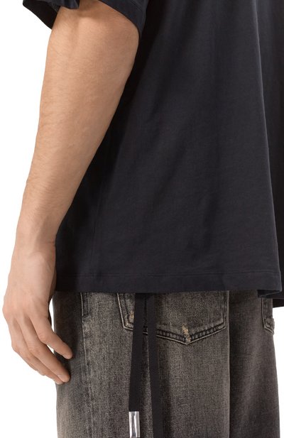 Хлопковая футболка ANN DEMEULEMEESTER черного цвета по цене 42650 руб., арт. B0012702/FA206, фото 5 Хлопковая футболка ANN DEMEULEMEESTER, арт. B0012702/FA206, фото 5