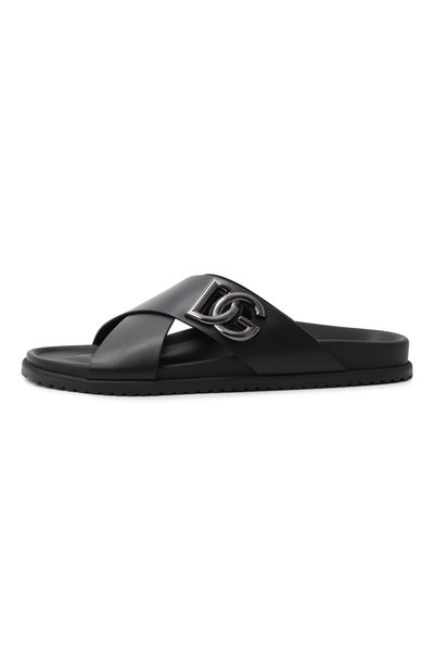 Кожаные шлепанцы DOLCE & GABBANA, арт. A80525/A9Q67, фото 4