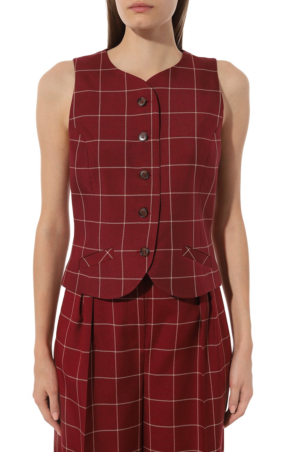 Жилет из шелка и шерсти LESYANEBO, арт. SS24/H-411/CR, фото 3