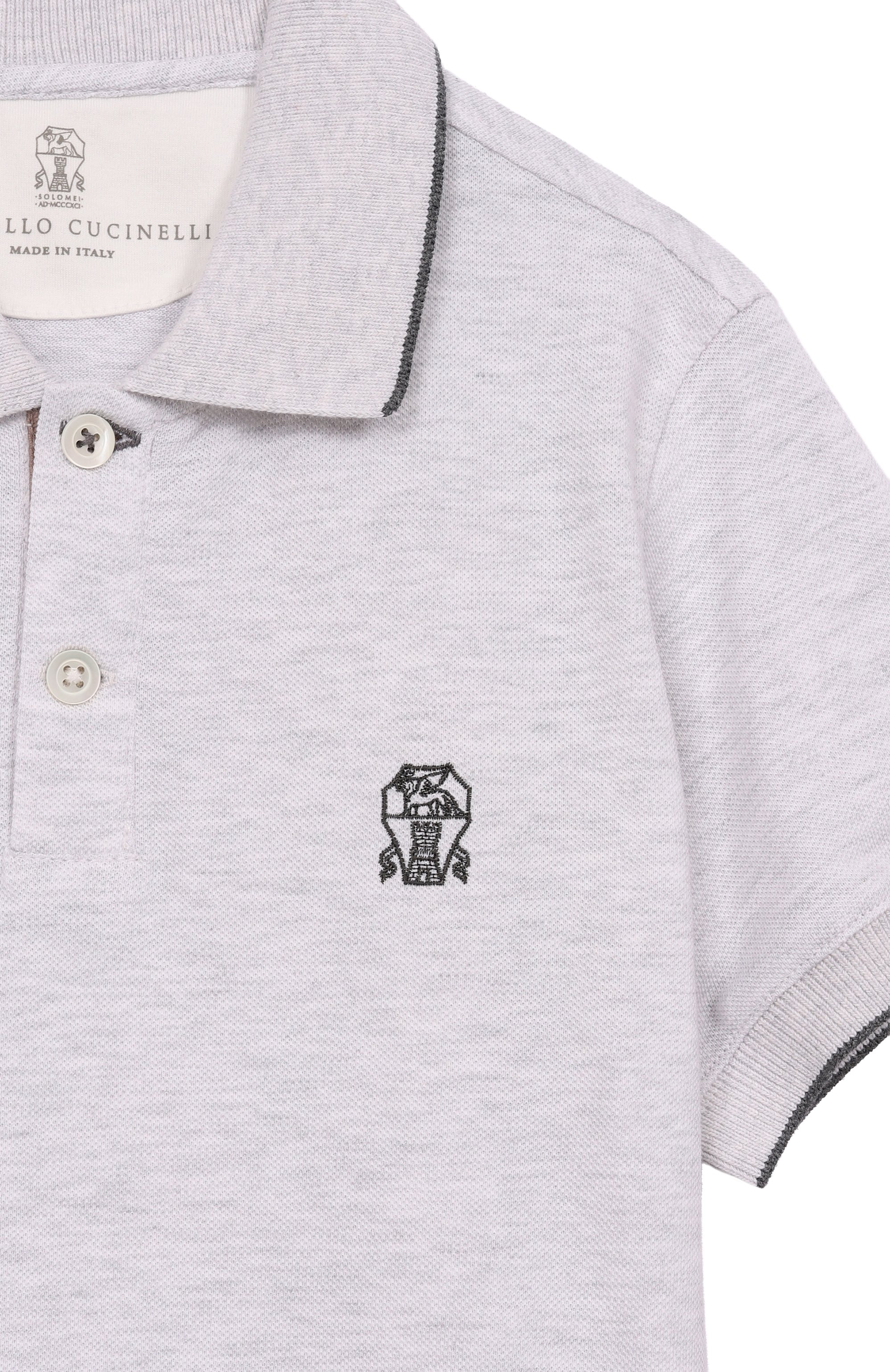 Хлопковое поло BRUNELLO CUCINELLI, арт. BE854T315A, фото 3