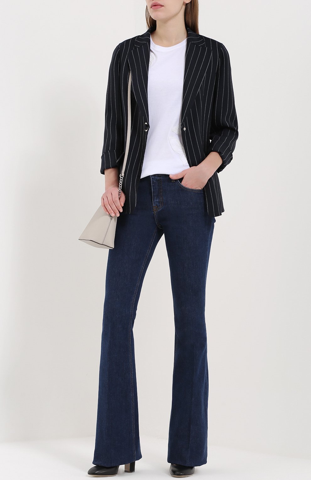 Расклешенные джинсы со стрелками VICTORIA, VICTORIA BECKHAM, арт. VB108 423, фото 2