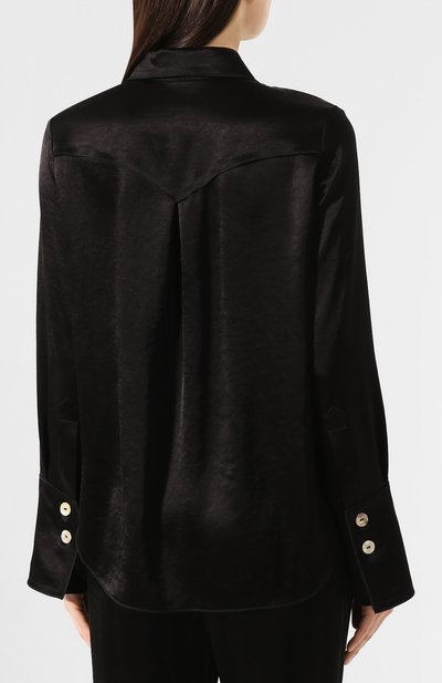Рубашка NANUSHKA, арт. MANDINE_BLACK_WASHED SATIN, фото 4