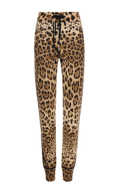 Женские кашемировые джоггеры с леопардовым принтом DOLCE & GABBANA, арт. 0102/FRP04K/F86B5