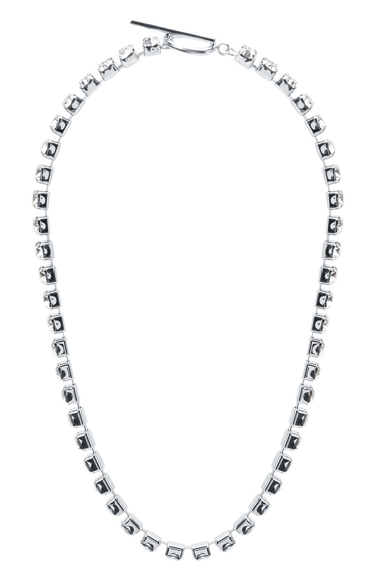 Женское колье ISABEL MARANT серебряного цвета, арт. RC0172-22P013B | Фото 1 (Материал: Металл, Кристаллы; Нос: Не проставлено; Региональные ограничения белый список (Axapta Mercury): Не проставлено)