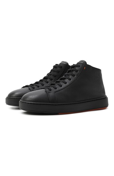 Мужские кожаные кеды cleanic SANTONI, арт. MBCG22141NEAKIAC