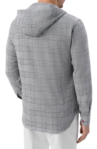 Рубашка из шерсти и шелка KITON, арт. UMCMARK0617E20, фото 4