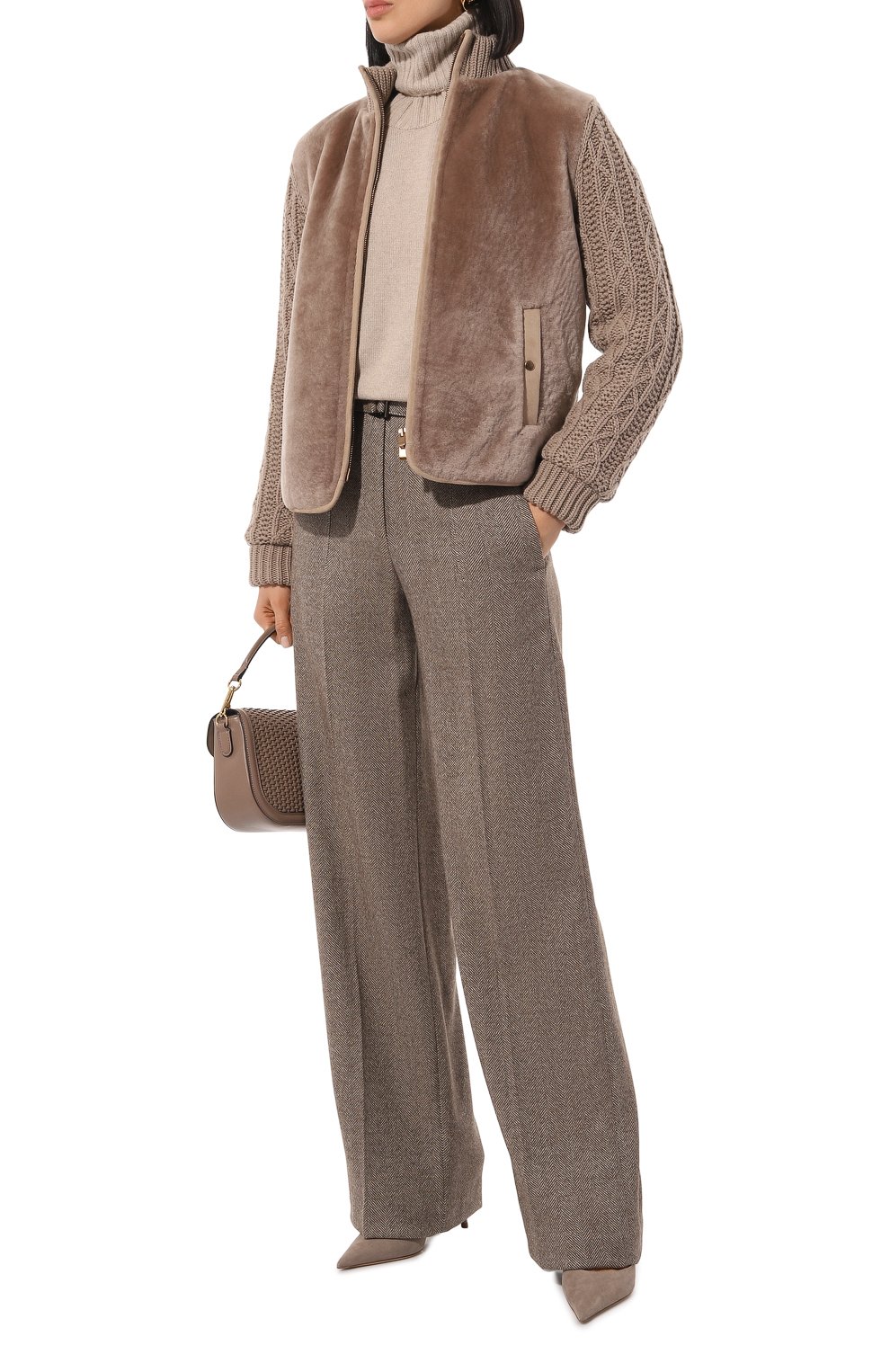 Комбинированный бомбер AGNONA, арт. KH08028E/7K03PLE, фото 2