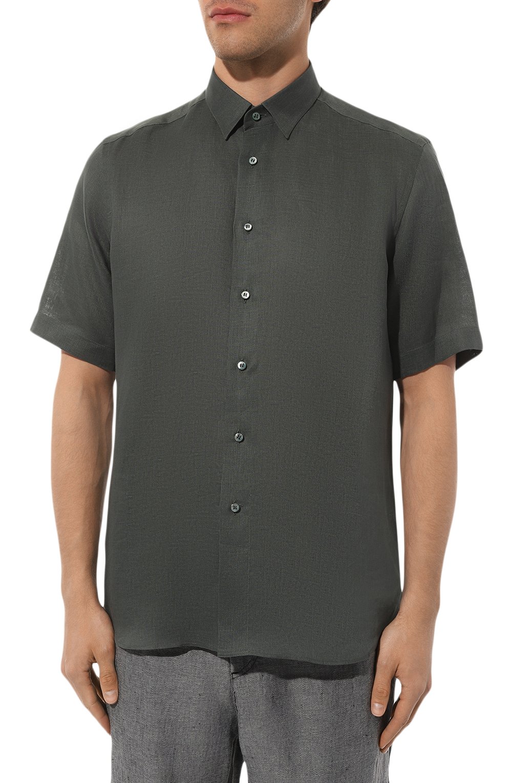 Льняная рубашка ZILLI, арт. LINAM1M08008406BU, фото 3