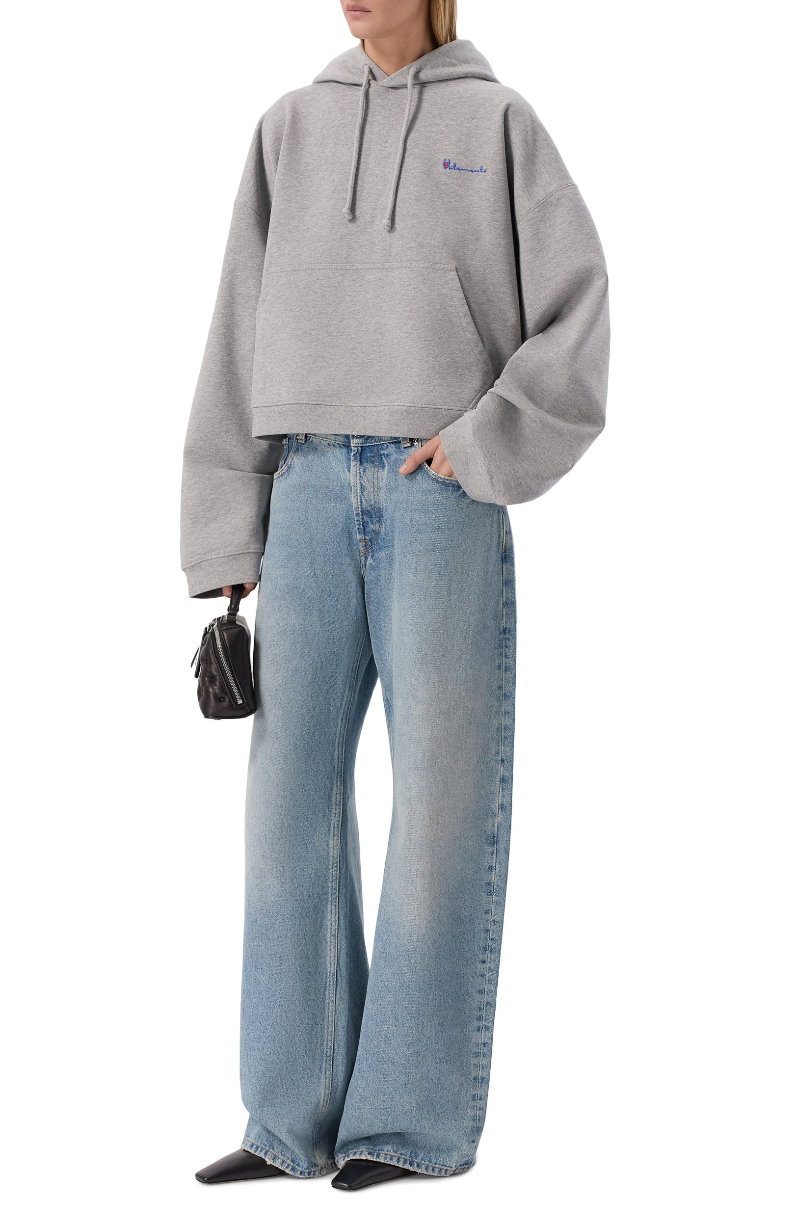 Хлопковое худи vetements x champion VETEMENTS серого цвета по цене 109500 руб., арт. MH27HD223G, фото 2 Хлопковое худи vetements x champion VETEMENTS, арт. MH27HD223G, фото 2