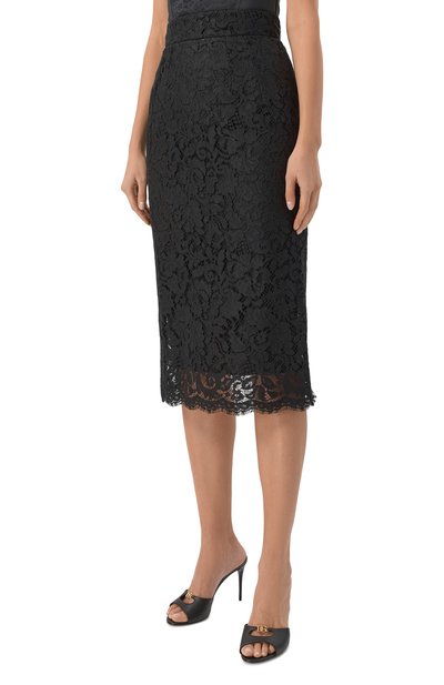 Юбка из хлопка и вискозы DOLCE & GABBANA, арт. F4B7IT/HLMTB, фото 3