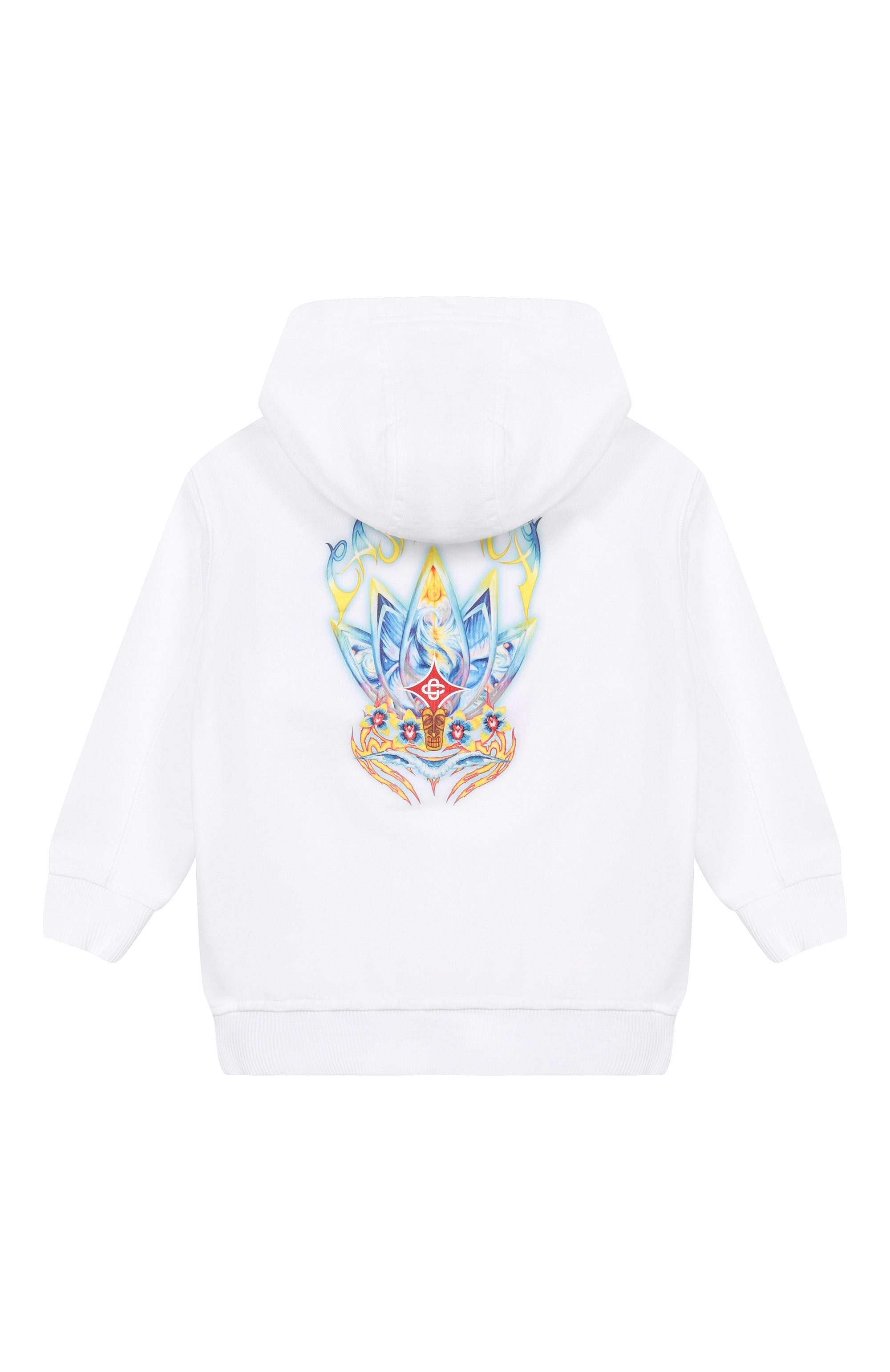 Хлопковое худи CASABLANCA белого цвета по цене 22200 руб., арт. K-SP26-JTP-372-01-EX-BC, фото 2 Хлопковое худи CASABLANCA, арт. K-SP26-JTP-372-01-EX-BC, фото 2