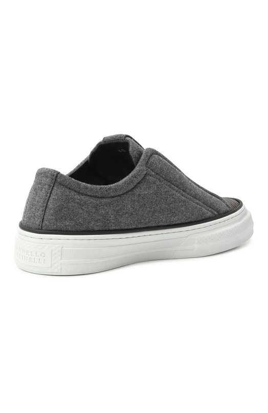 Текстильные кеды Brunello Cucinelli MZ26G3026P Серый  MZ26G3026P Фото 5