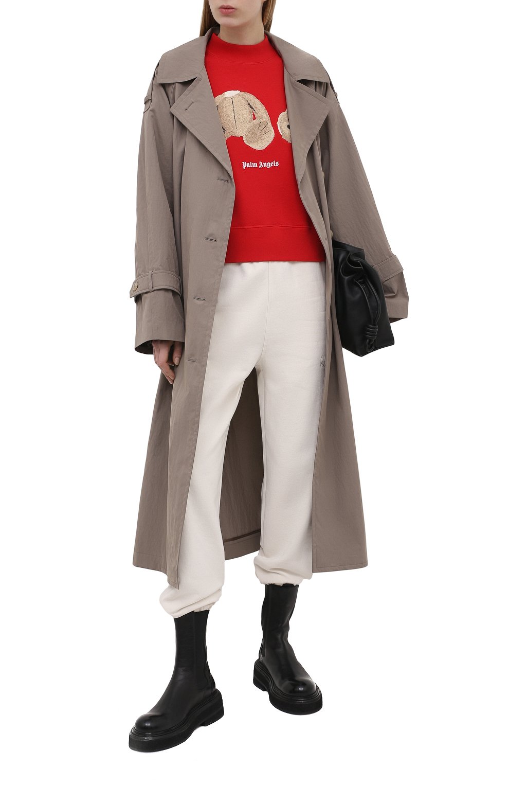 Хлопковый свитшот PALM ANGELS красного цвета по цене 65850 руб., арт. PWBA016S21FLE0012560, фото 2 Хлопковый свитшот PALM ANGELS, арт. PWBA016S21FLE0012560, фото 2
