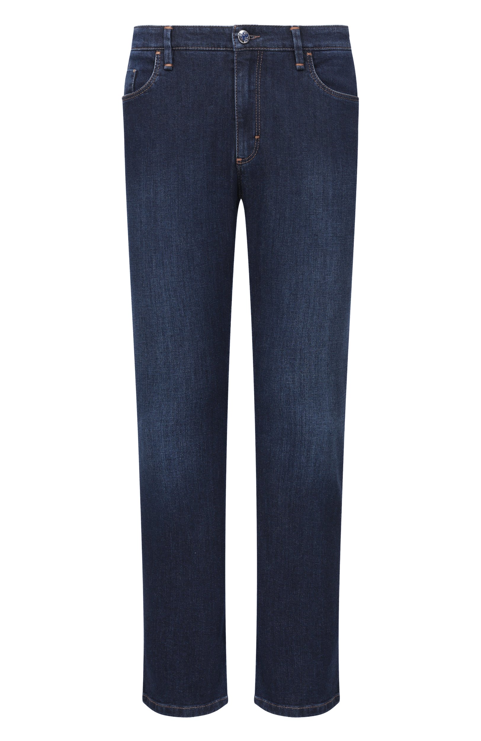 Джинсы slim fit ZILLI темно-синего цвета по цене 180000 руб., арт. J5T002M0441VZL003, фото 1 Джинсы slim fit ZILLI, арт. J5T002M0441VZL003, фото 1