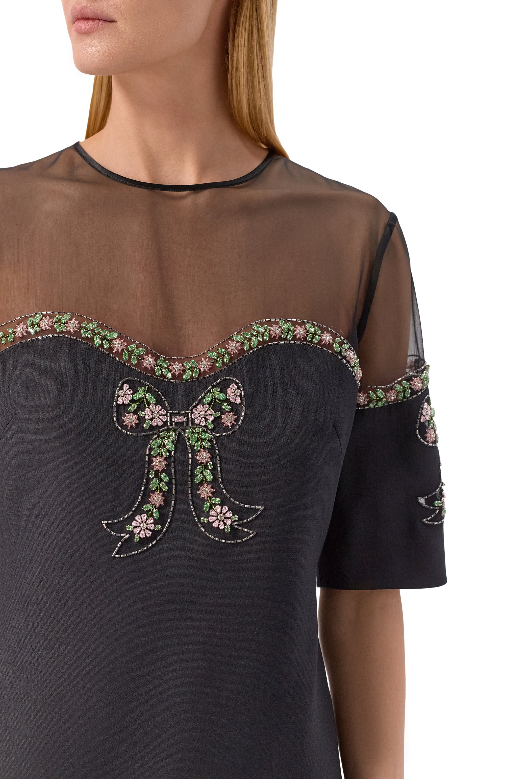 Платье из шерсти и шелка VALENTINO, арт. 8B3VAHD0/1CF, фото 5