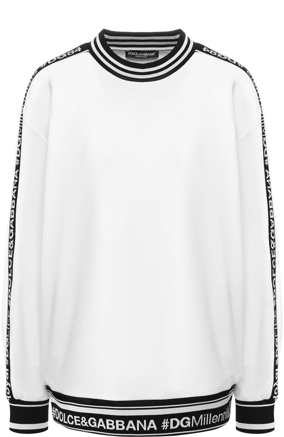 Хлопковый пуловер с логотипом бренда DOLCE & GABBANA, арт. F9D15T/FU7DU, фото 1