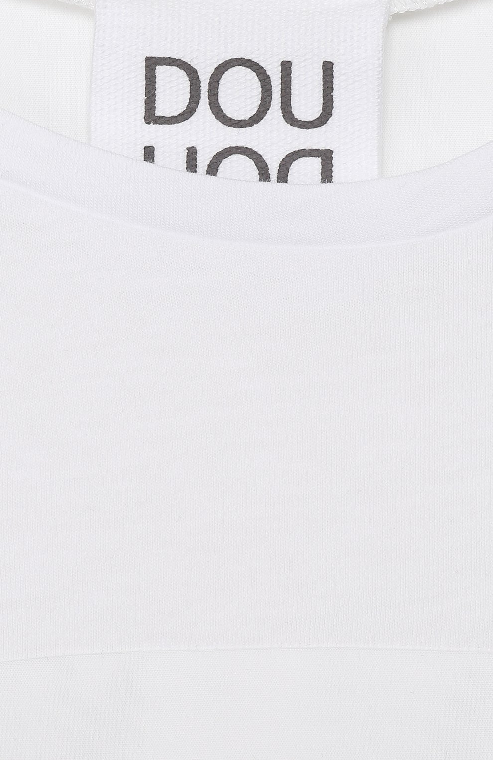 Хлопковое платье DOUUOD белого цвета по цене 16500 руб., арт. 20E/U/JR/AB22/1140/10A-14A, фото 3 Хлопковое платье DOUUOD, арт. 20E/U/JR/AB22/1140/10A-14A, фото 3