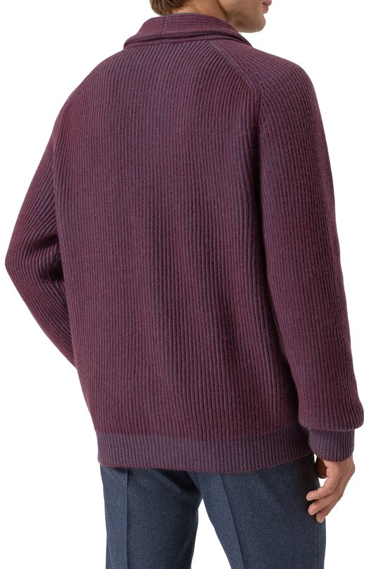 Кашемировый кардиган Kiton UMK0797A0024 Бордовый  UMK0797A0024 Фото 4