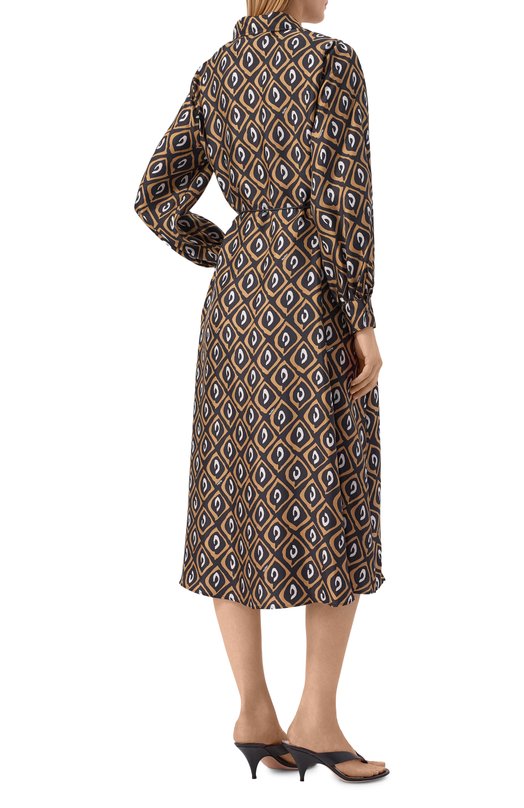 Шелковое платье Max Mara MXMGIARA Чёрный  MXMGIARA Фото 3