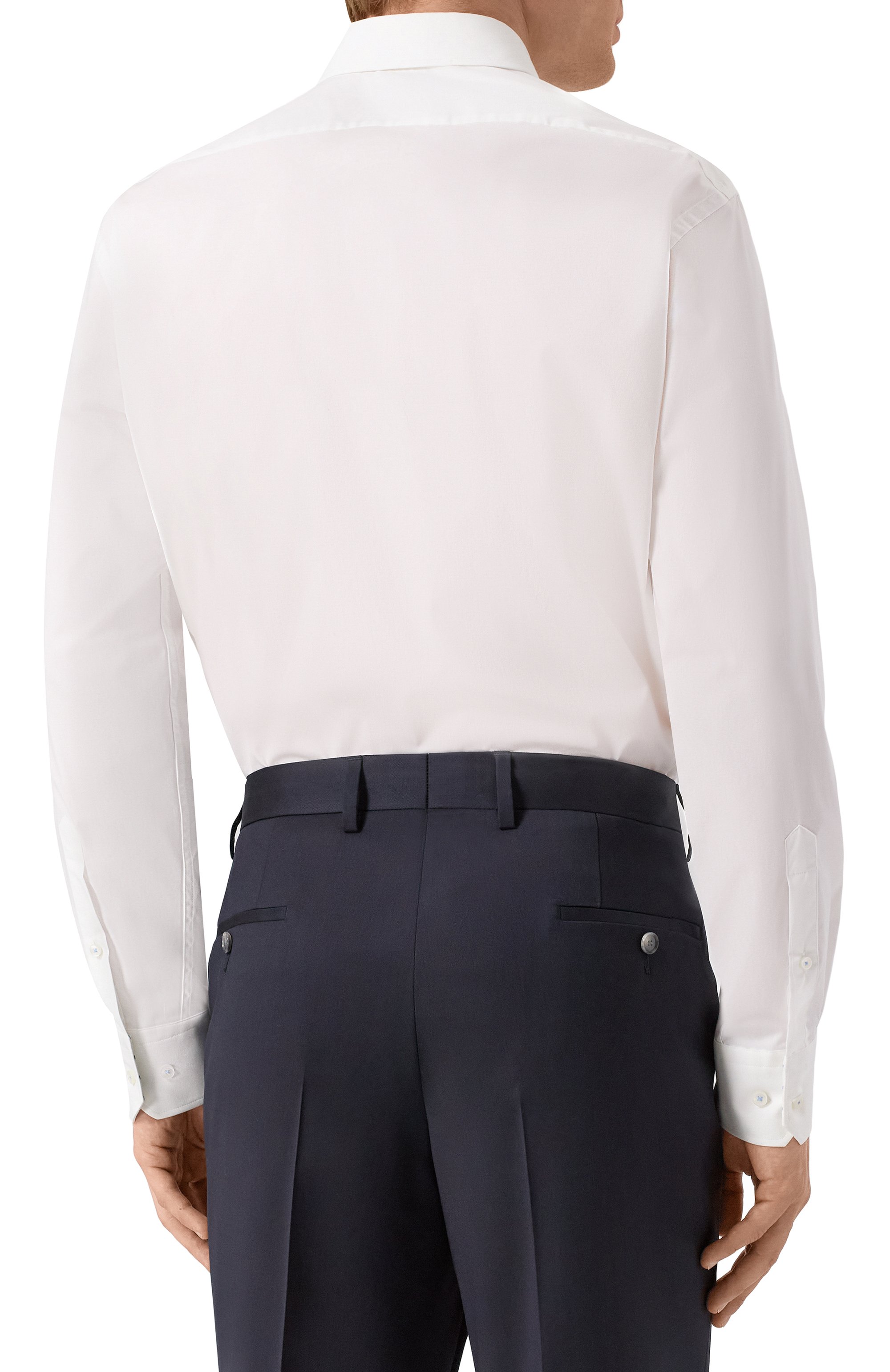 Хлопковая сорочка BRIONI белого цвета по цене 75400 руб., арт. RCB10M/0A04Q, фото 4 Хлопковая сорочка BRIONI, арт. RCB10M/0A04Q, фото 4