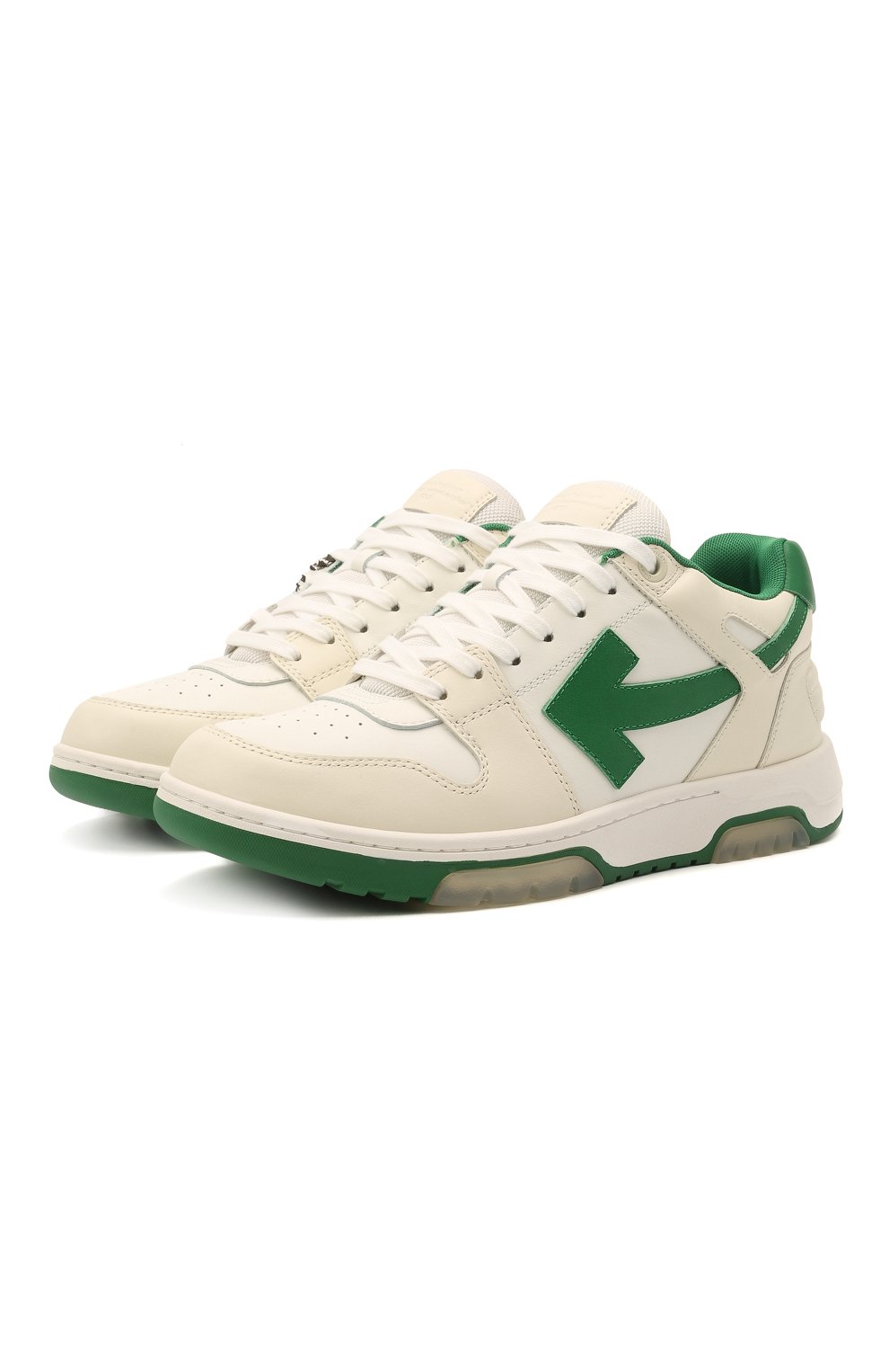 Кожаные кеды out of office OFF-WHITE, арт. 0MIA189R21LEA0010155, фото 1