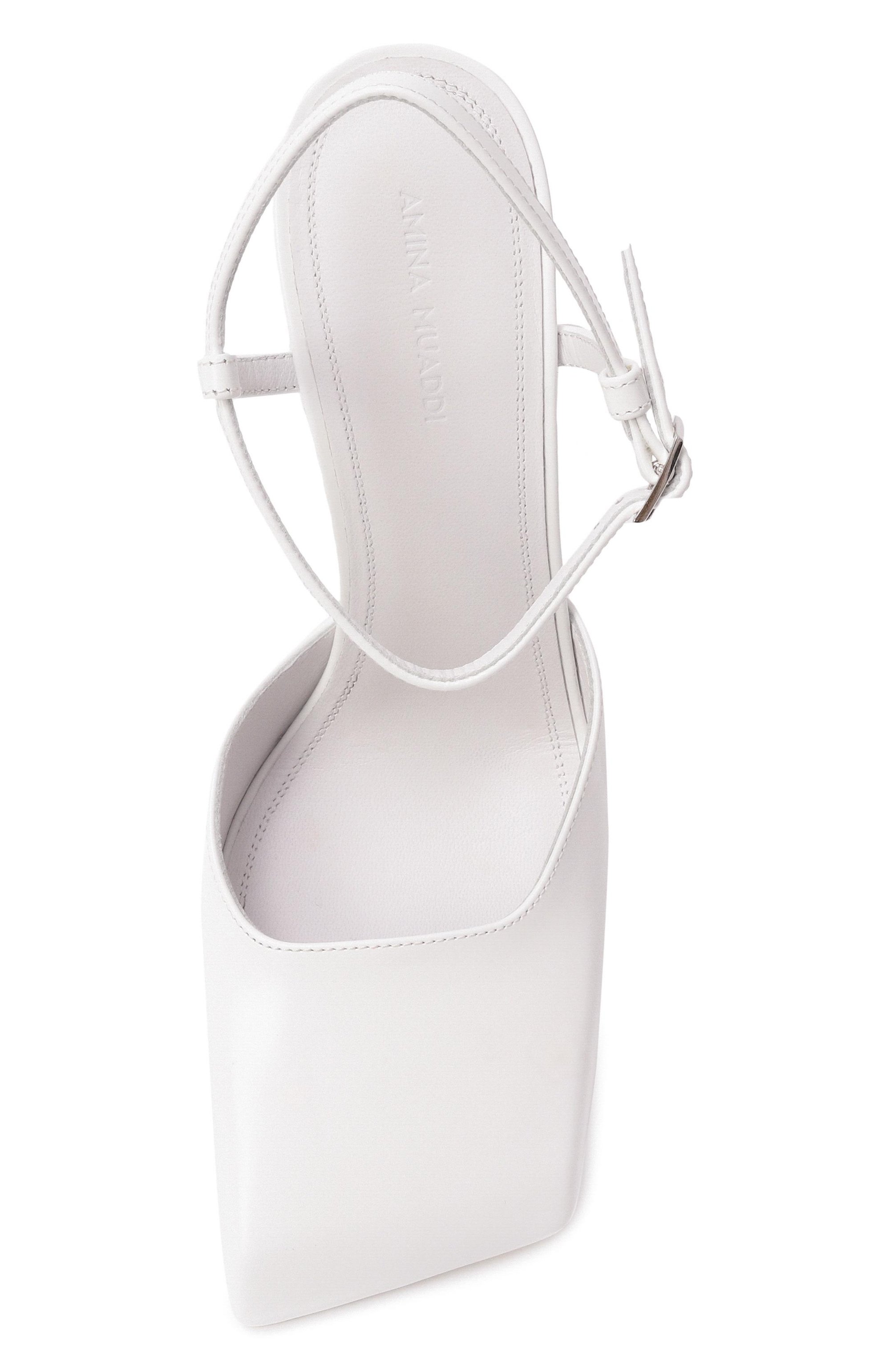 Кожаные туфли charlotte 95 AMINA MUADDI, арт. CHARL0TTE PUMP/SPAZZ0LAT0, фото 6