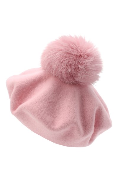 Шерстяной берет с меховым помпоном CATYA, арт. 024503, фото 2