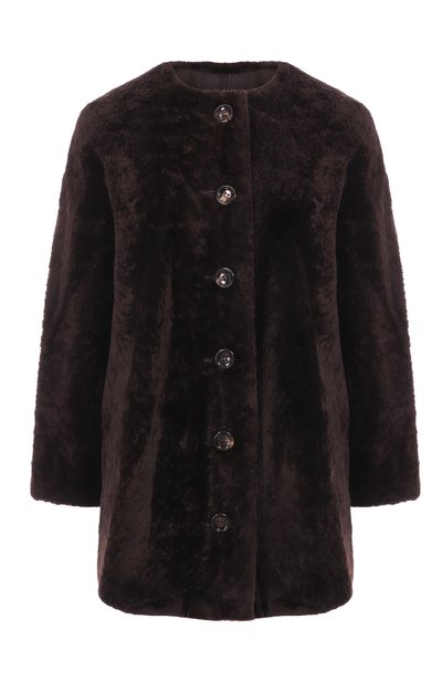 Женская дубленка из овчины MANZONI24, арт. 25M1594-S23NL8D