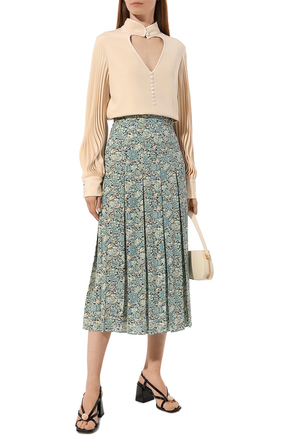 Юбка из вискозы GUCCI зеленого цвета по цене 158400 руб., арт. 642457 ZAFQ7, фото 2 Юбка из вискозы GUCCI, арт. 642457 ZAFQ7, фото 2