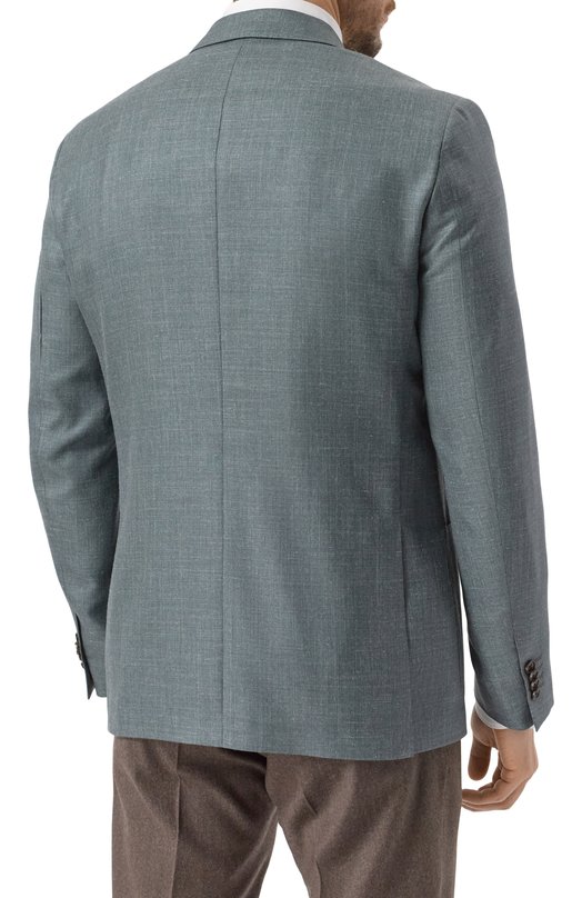 Пиджак из шерсти и шелка Corneliani 25X002-2518289 Голубой  25X002-2518289 Фото 6