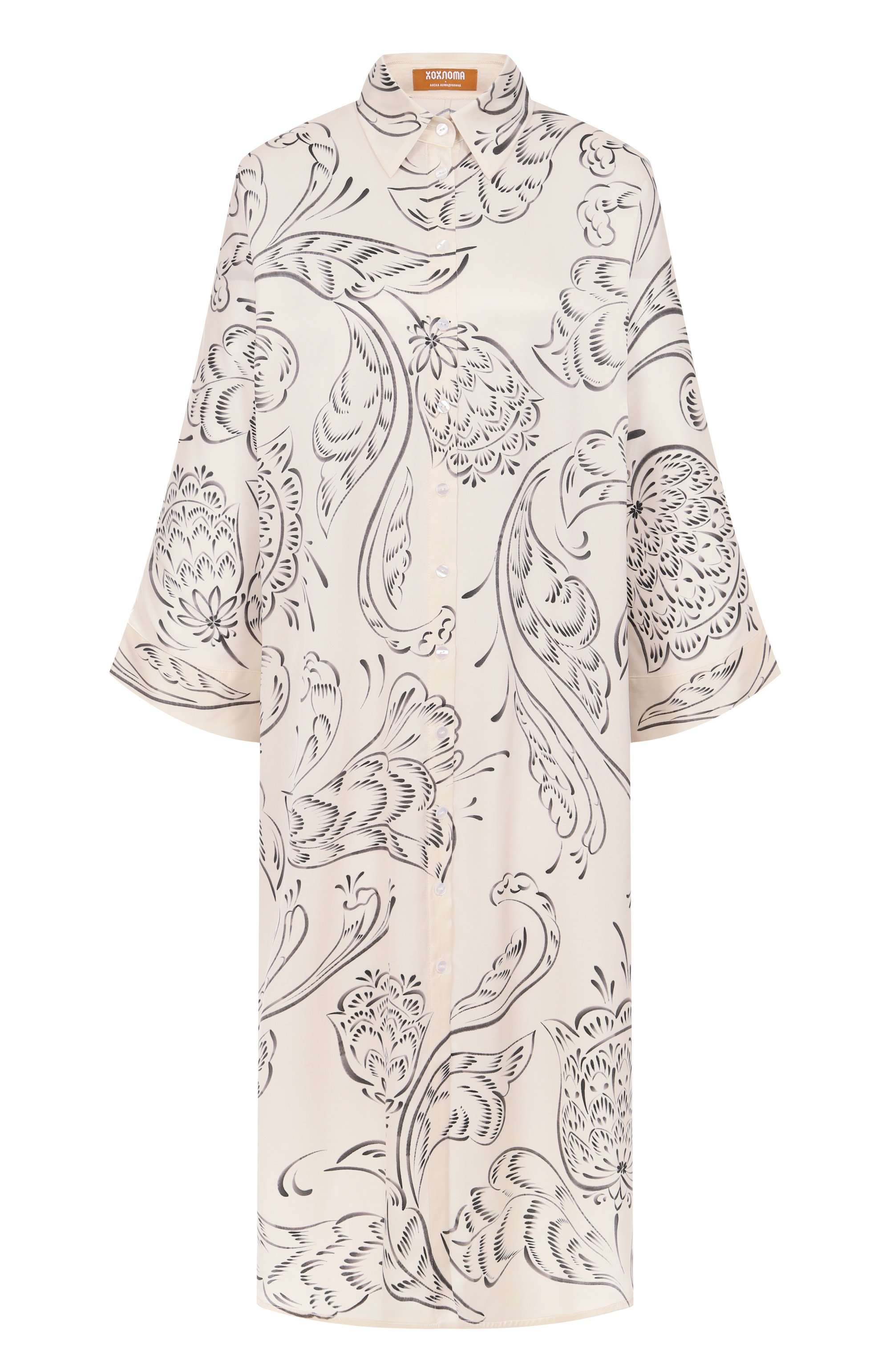 Шелковое платье ХОХЛОМА Х АЛЕНА АХМАДУЛЛИНА, арт. WTD2112, фото 1