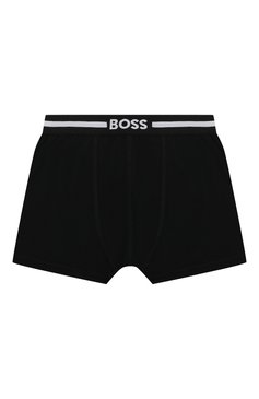 Детские комплект из двух боксеров BOSS черного цвета, арт. J20418/6A-12A | Фото 5 (Рукава: Короткие; Ростовка одежда: 9 лет | 134 см, 12 лет | 152 см, 5 лет | 110 см, 7 лет | 122 см)