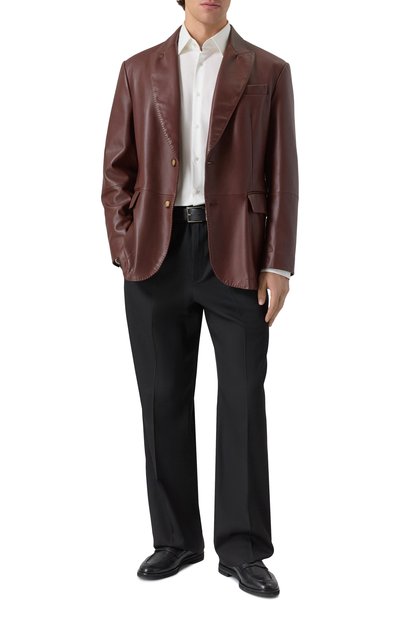 Кожаный пиджак BRUNELLO CUCINELLI, арт. MPSIR2024, фото 3