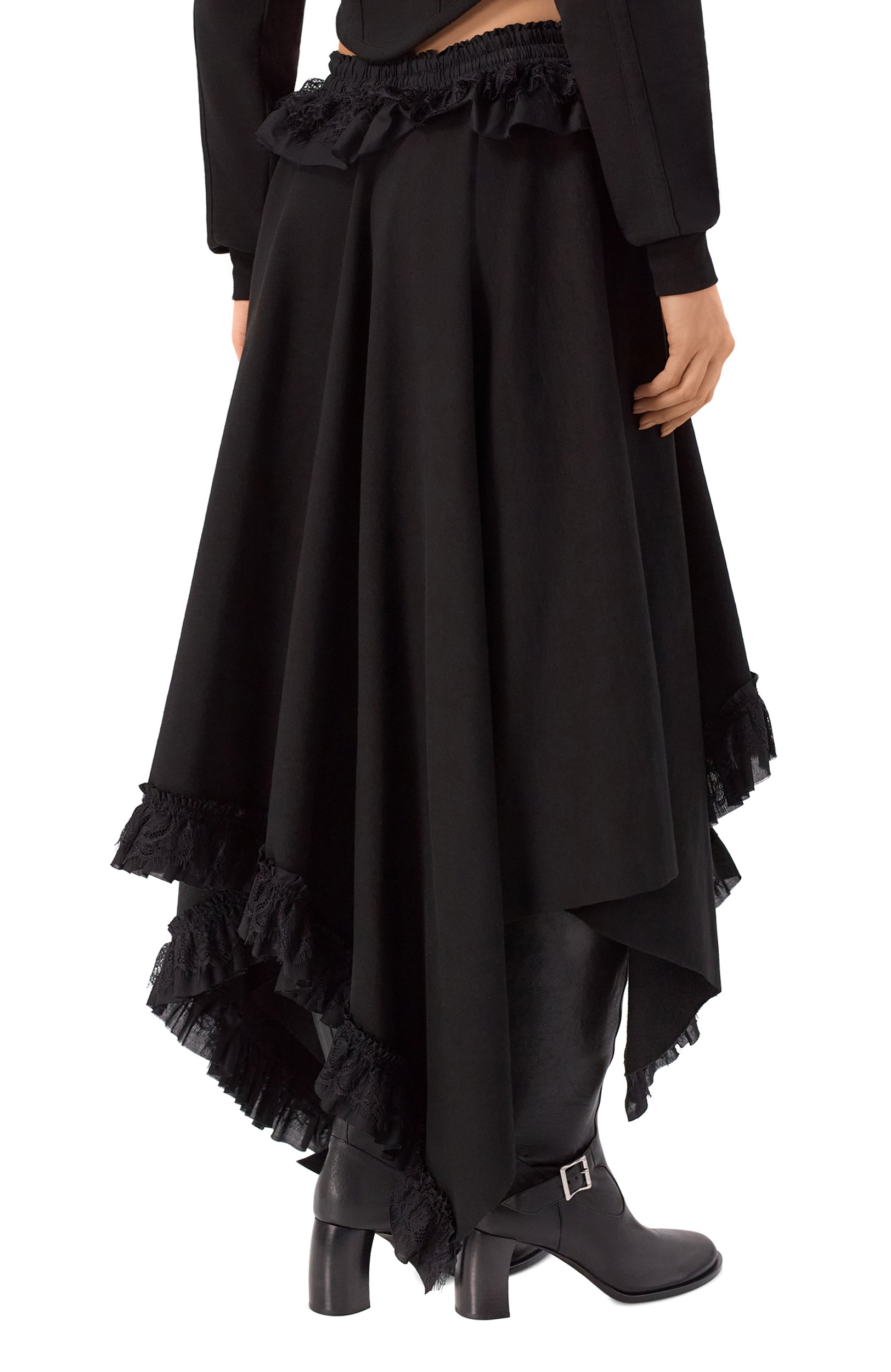 Хлопковая юбка ANN DEMEULEMEESTER, арт. B0014662/FA799, фото 4