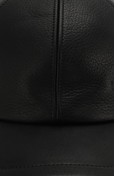 Кожаная бейсболка с отделкой из овчины BURBERRY, арт. 8005519, фото 3