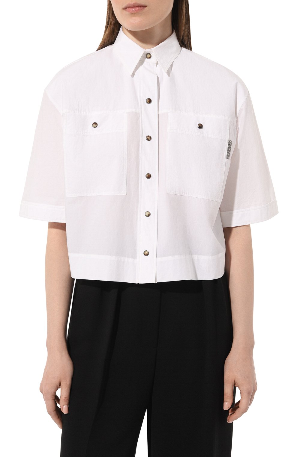 Хлопковая рубашка BRUNELLO CUCINELLI, арт. ML949B1348, фото 3